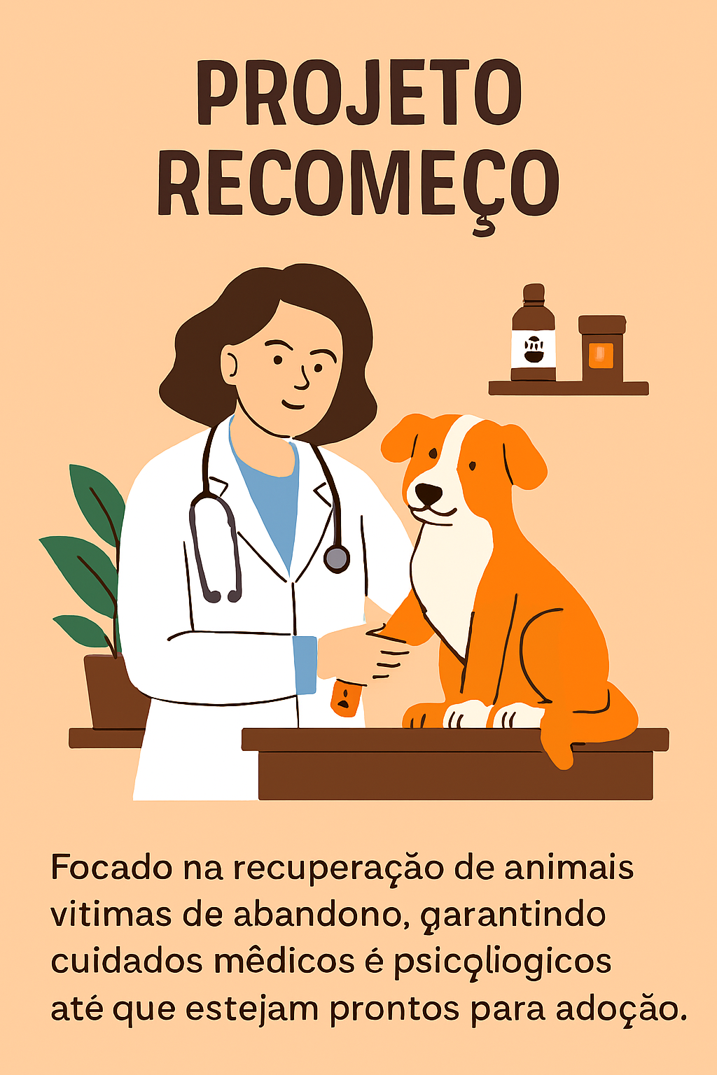 Veterinário cuidando de um cachorro